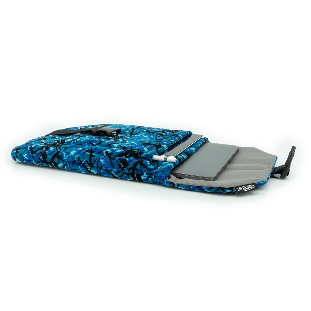 Support pour ordinateur portable Omnius 14 pouces bleu fermeture à clip