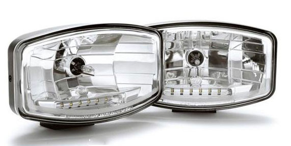 Hella Jumbo 320FF Luce di Posizione Chiara LED H7 12/24V 244,8x141x108,5mm