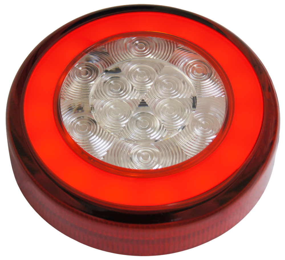 Feu arrière rond à LED 3 chambres 9-32V Ø140mm avec câble de 2m