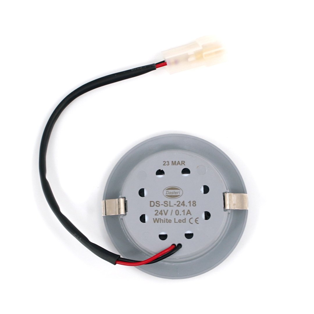 Spot intérieur blanc encastré 24V Ø 55,7mm 18 LED non-dimmable