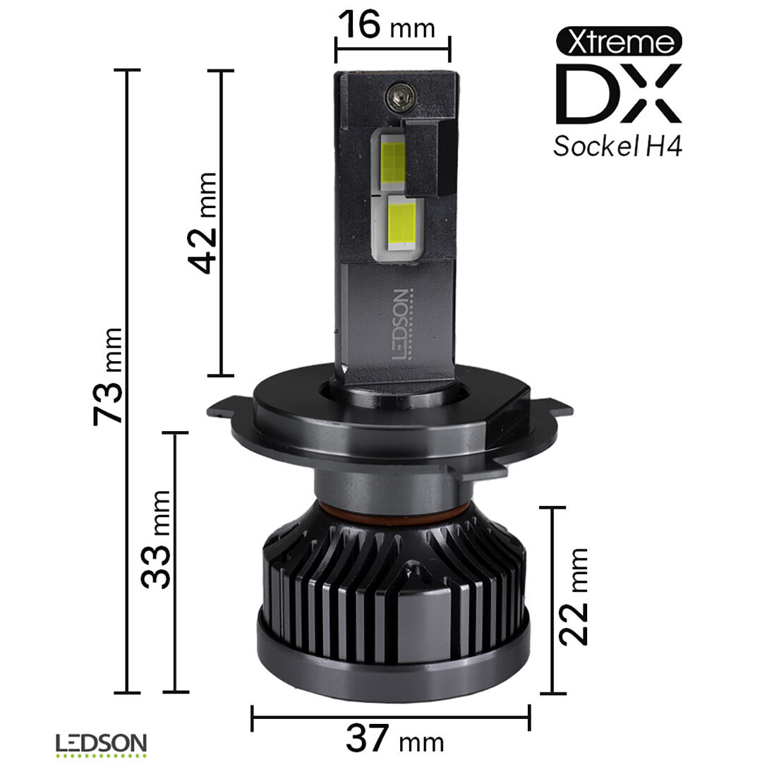 Ledson Xtreme DX Lampe de Camion LED H4