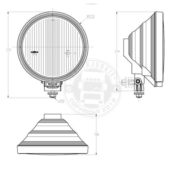 Phare SIM H1 E-Mark Sans Câblage
