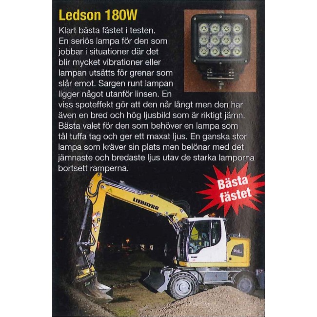 Ledson Proteus Heavy Duty Work Lamp 36x5W Osram LED 12000 Lumen 90° Light Dispersion