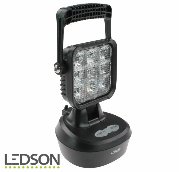 Faro da lavoro portatile Ledson con funzione flash, 18W ricaricabile