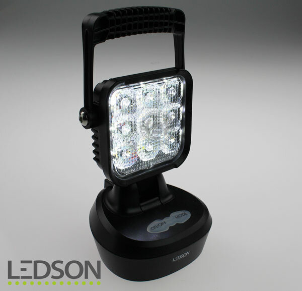 Ledson draagbare werklamp met flitsfunctie, 18W oplaadbaar