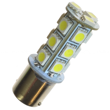 Éclairage LED Camions 24V Look Xénon P21W BA15s 13 Diodes 15W 320 Degrés