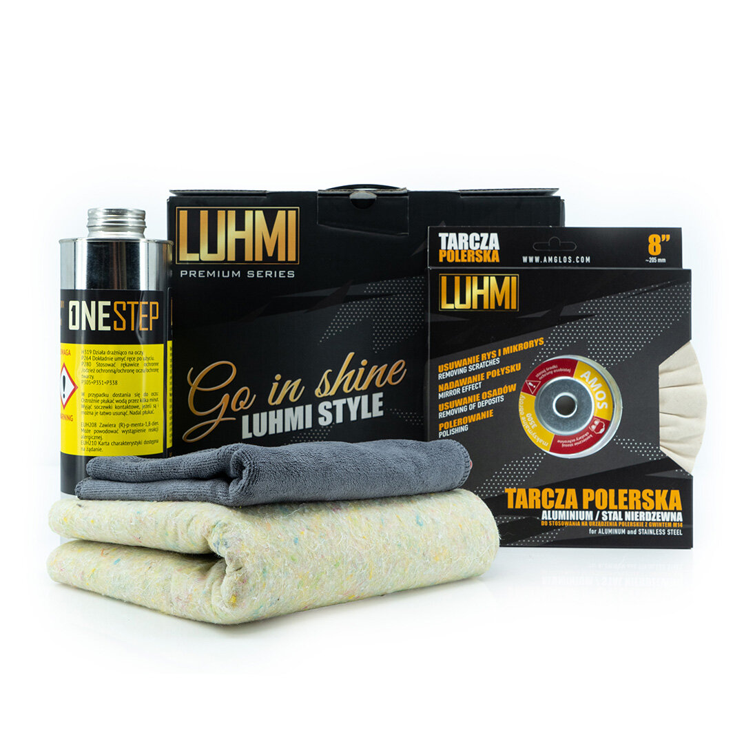 LUHMI Ensemble pour l'entretien des roues avec kit de polissage en 1 étape, nettoyant pour roues et brosse pour jantes
