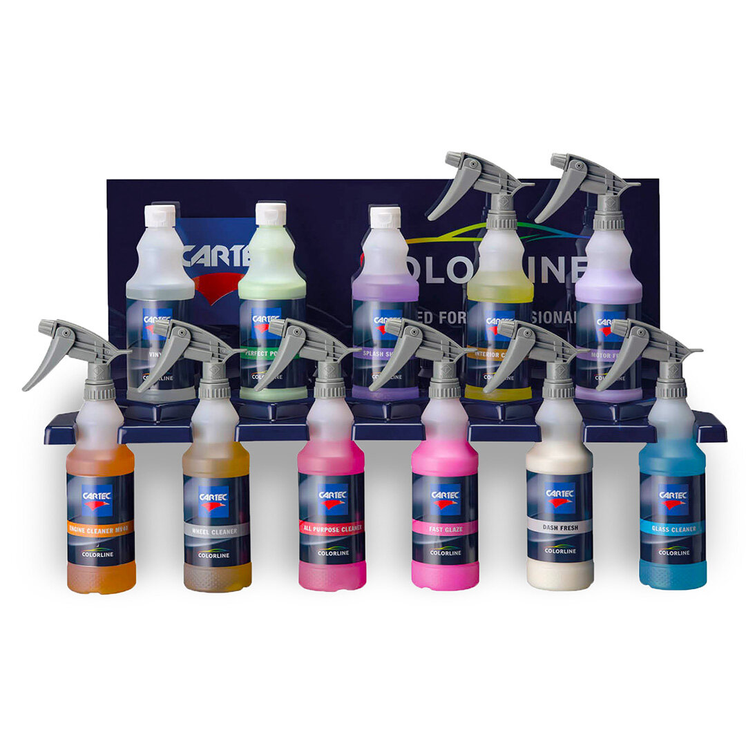 CARTEC Pack de Démarrage Colorline 12 Produits Avec Système de Montage Mural