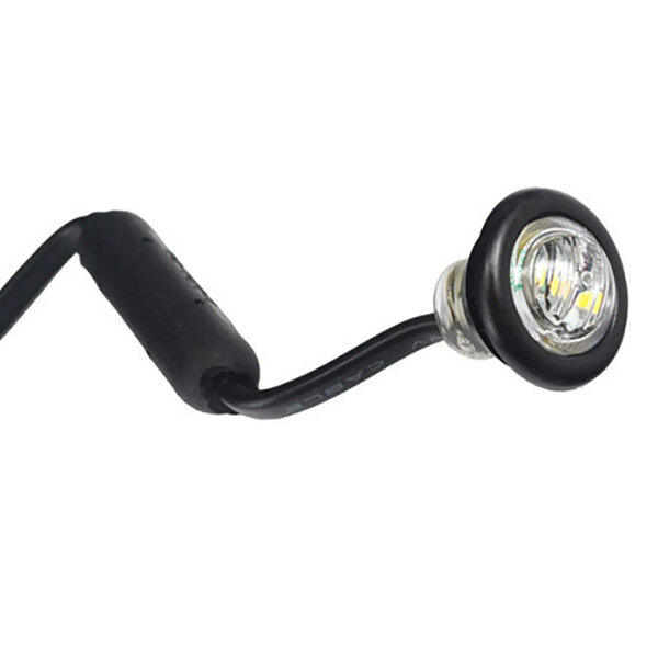 Lampe latérale ronde en verre transparent lumière rouge diamètre 28 mm