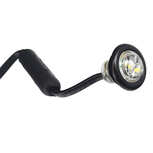 Lampe latérale ronde en verre transparent lumière orange diamètre 28 mm