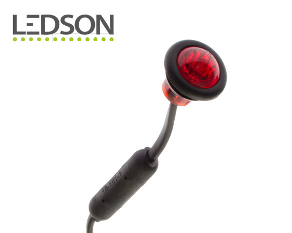 Spot encastré rond Ø 28 mm - Rouge 12 V/24 V