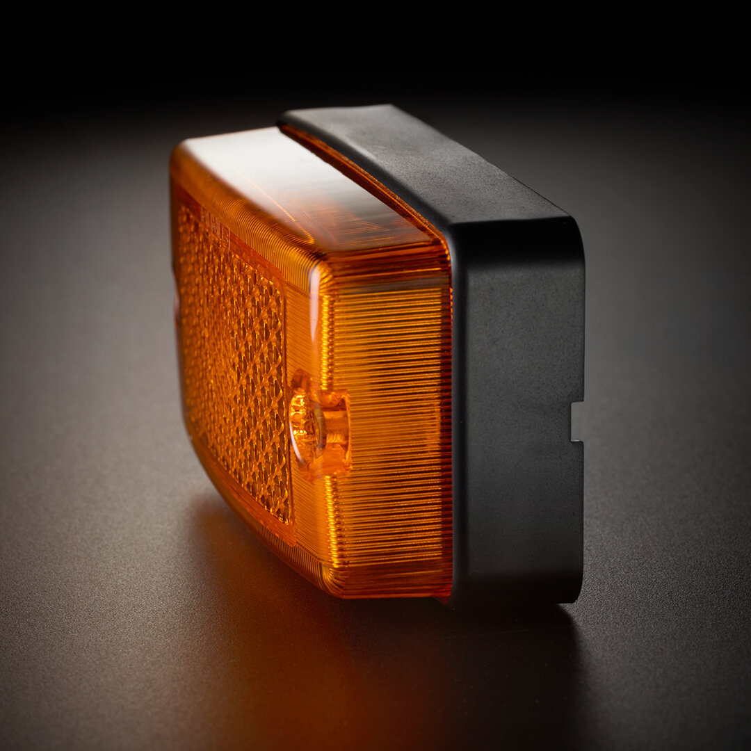 Bloc d'élévation de feu de position latéral LED Omnius ABS 126x64x21mm