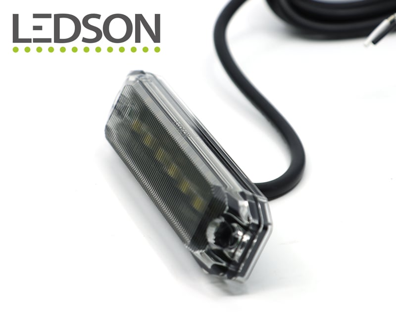 Ledson Optoline M Feu de Position Marqueur Latéral Fibre Optique Lentille Fumée 6 LED IP67 9-32V ECE R148