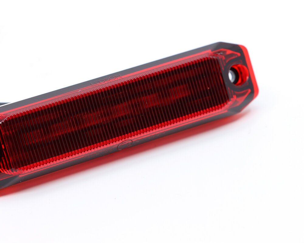 Ledson Optoline M Feu de Position Marqueur Latéral 6 LEDs Lumière à Fibre Optique IP67 9-32V ECE R148 100x24x12mm Câble 2m