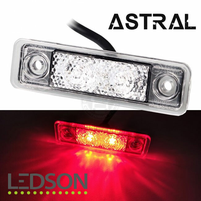 Ledson Luce di Posizione Laterale Astral LED IP67 12V/24V 3m Cavo Inossidabile Impermeabile