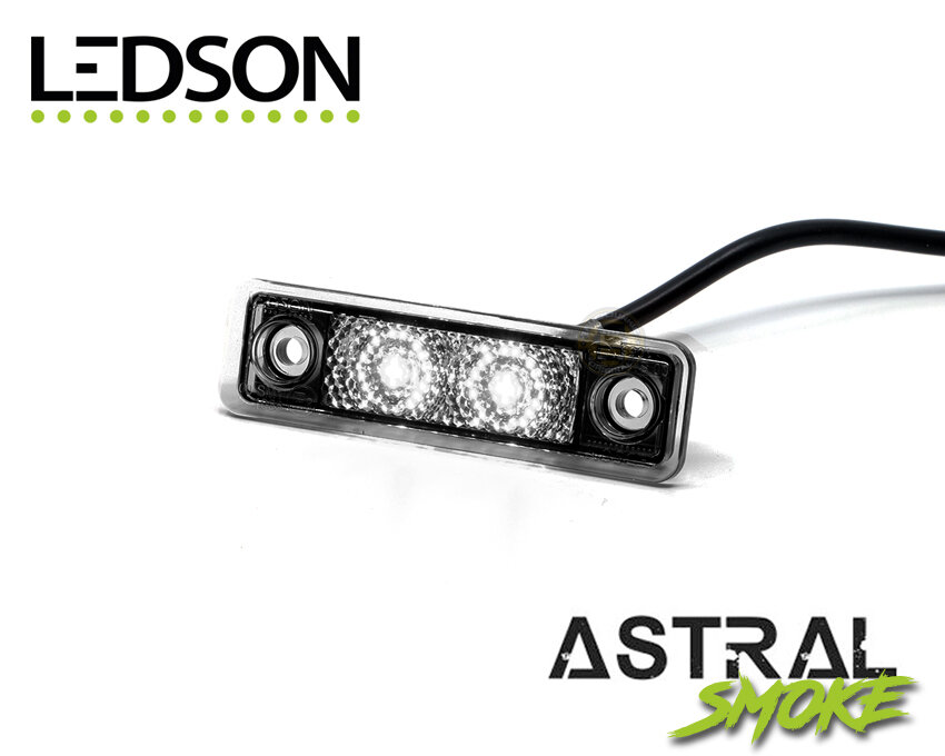 Ledson Astral Luce di Posizione Laterale Easy Fit Vetro Fumè 79x22,2x6,5 mm IP67 12V/24V