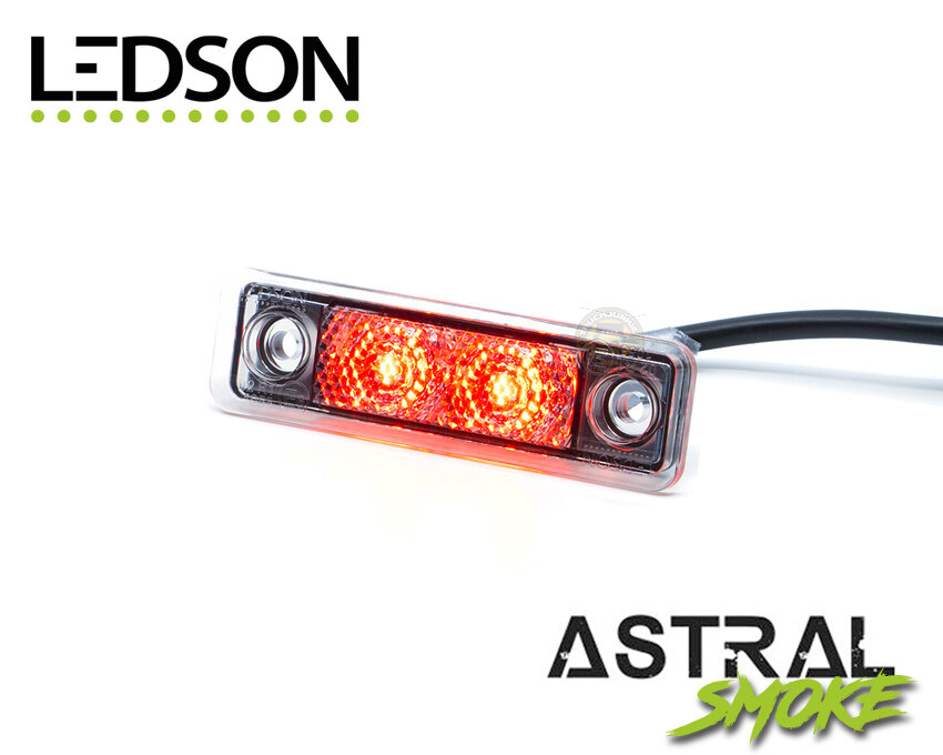 Ledson Astral Seitenmarkierungsleuchte Easy Fit Rauchglas 79x22,2x6,5 mm IP67 12V/24V