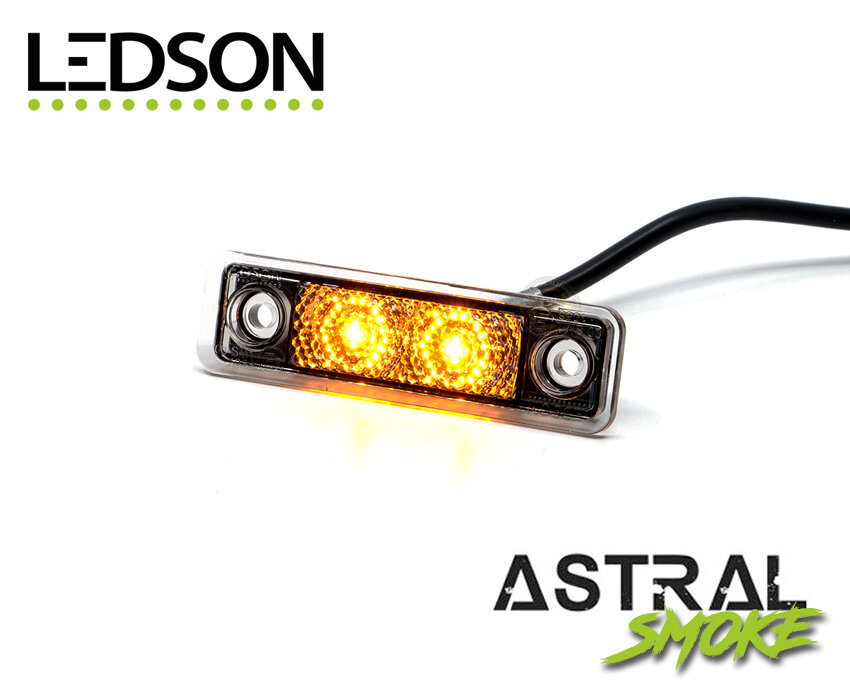 Ledson Astral Seitenmarkierungsleuchte Easy Fit Rauchglas 79x22,2x6,5 mm IP67 12V/24V