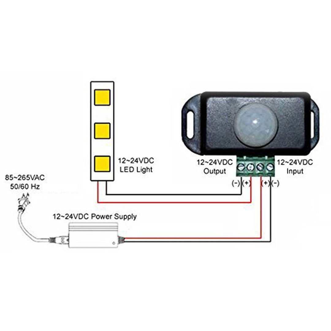 Éclairage intérieur à capteur PIR Ledson 12/24V 72W Minuterie 10 minutes