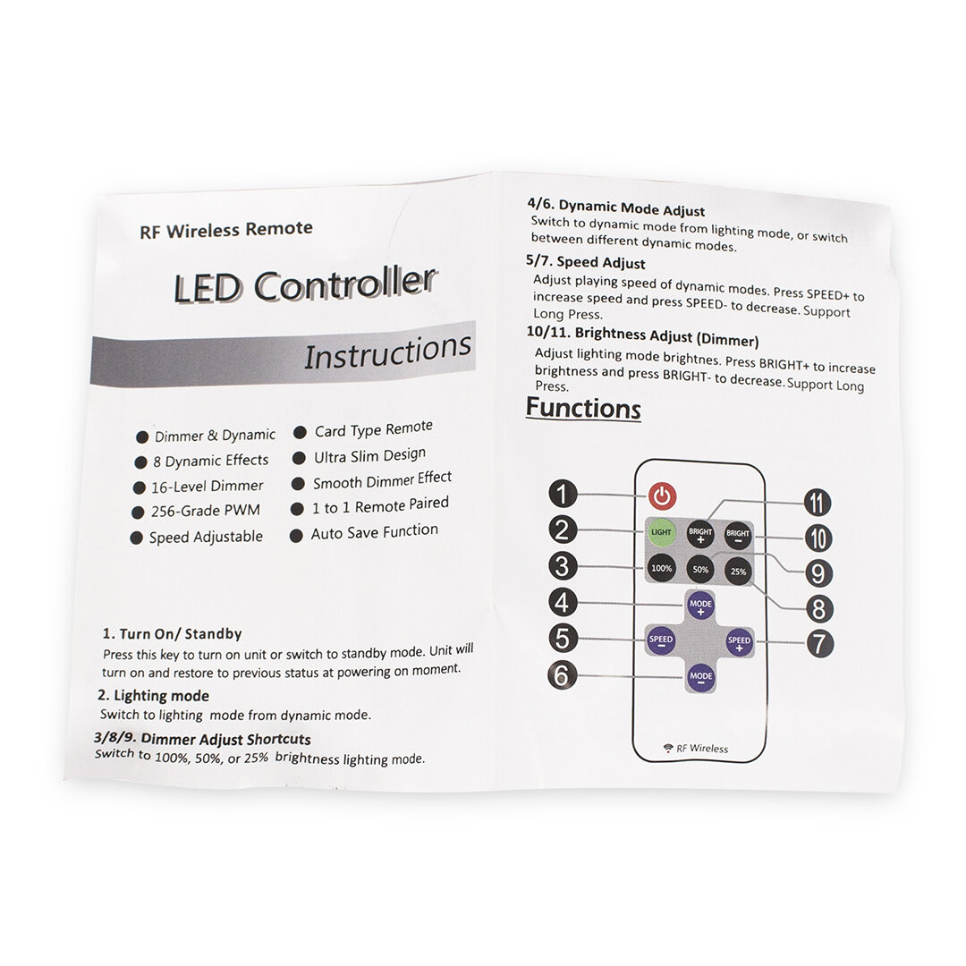 Ledson Dimmer Sottile Telecomando Senza Fili Per LED 12-24V