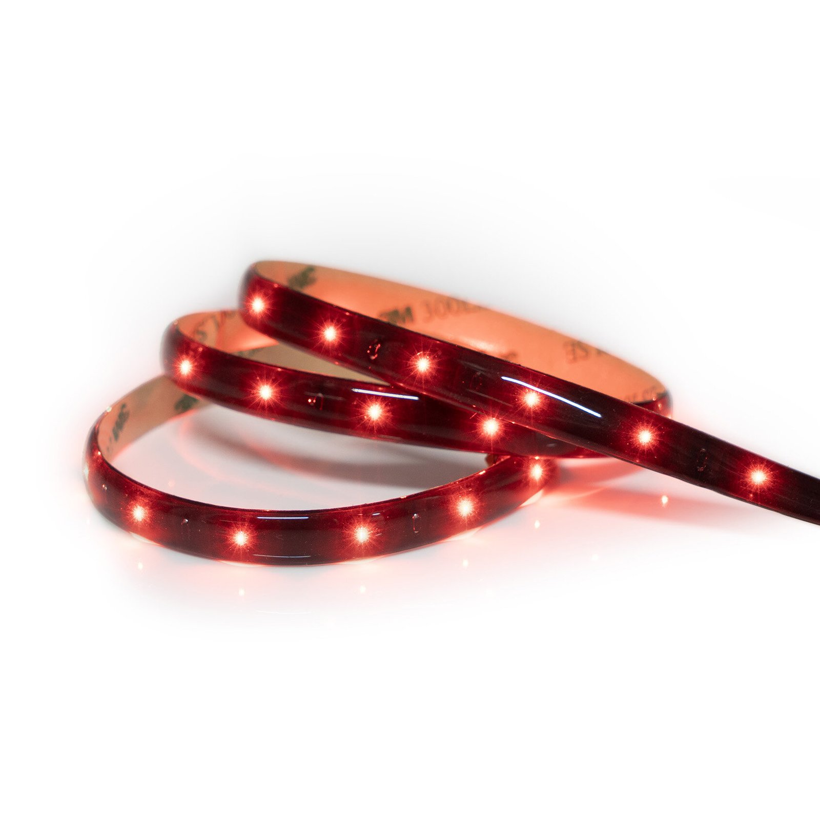 TRCUKJUNKIE Bande LED Rouge 90cm 24V 45 Diodes Super Flexible Résistante aux Éclaboussures