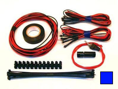 Kit de démarrage LED bleues étanches pour usage extérieur 10 pièces