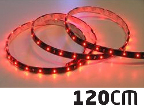 TRUCKJUNKIE Striscia LED Rossa 24V 60 Diodi 120cm Super Flessibile Resistente agli Spruzzi