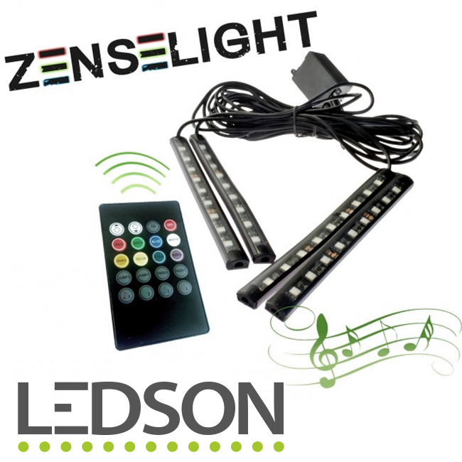Éclairage intérieur LEDSON contrôlé par la musique 24V via allume-cigare
