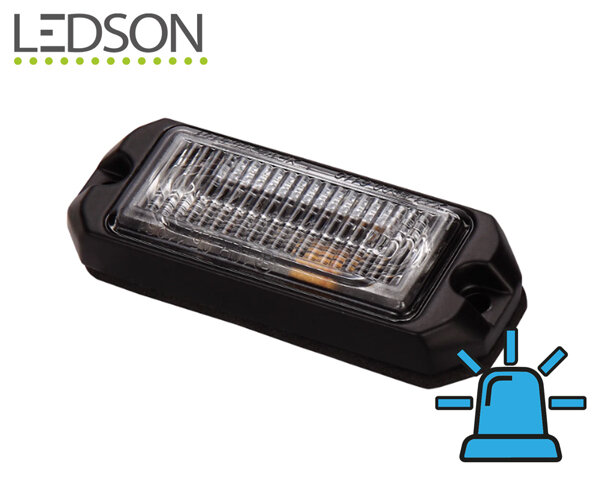 Ledson 26 Modes de Flash 3 LED Feu à Éclats d’Avertissement Bleu 9-33V