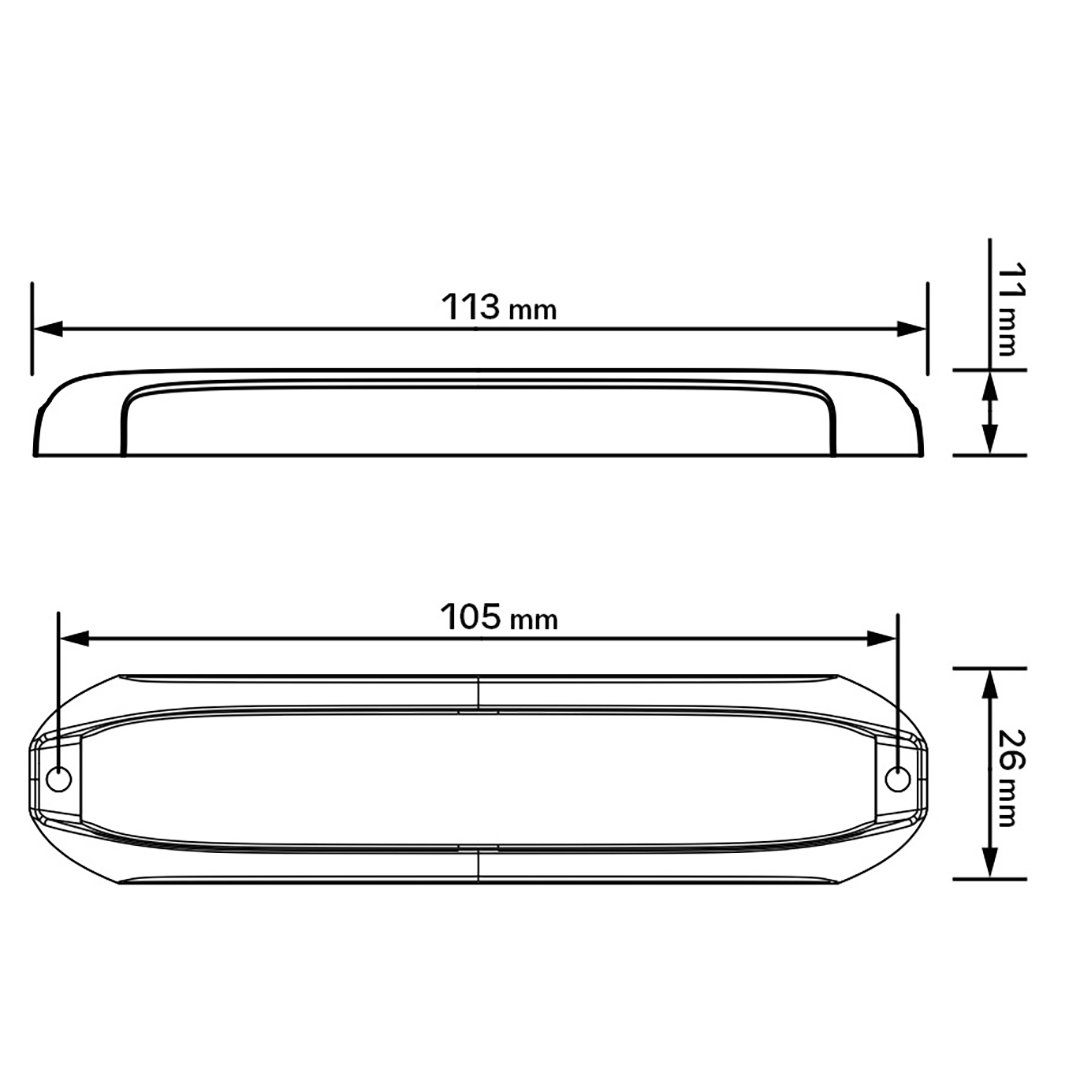 Ledson Nexus Luce di Avvertimento Flessibile 100x23x10mm 6x3W IP69K ECE R65 R10 19 Modelli di Lampeggio