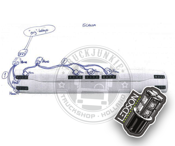 Câble de dérivation Ledson 4 connecteurs OptoLine 540040
