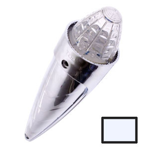 Lampe Torpille 24V Verre Clair LEDs Blanches Avec Vis Et Plaque