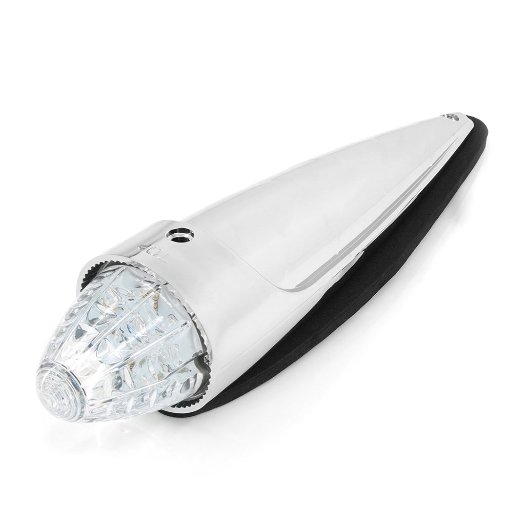 Lampe Torpille 24V Verre Clair LEDs Blanches Avec Vis Et Plaque