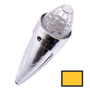 Torpedo Lampe 24V Verre Clair LEDs Jaunes Inclus Vis et Plaque