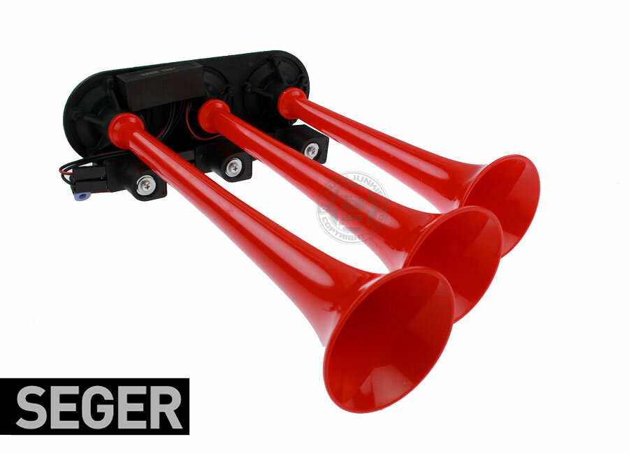 Klaxon SEGER 24V Rouge 26/30/34cm 125dB