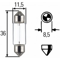 Hella 24V C5W 36mm Éclairage 10 Pièces