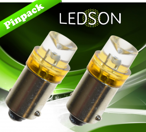 Ampoules LED 24V Pour Camions T4W BA9s Jaune/Orange