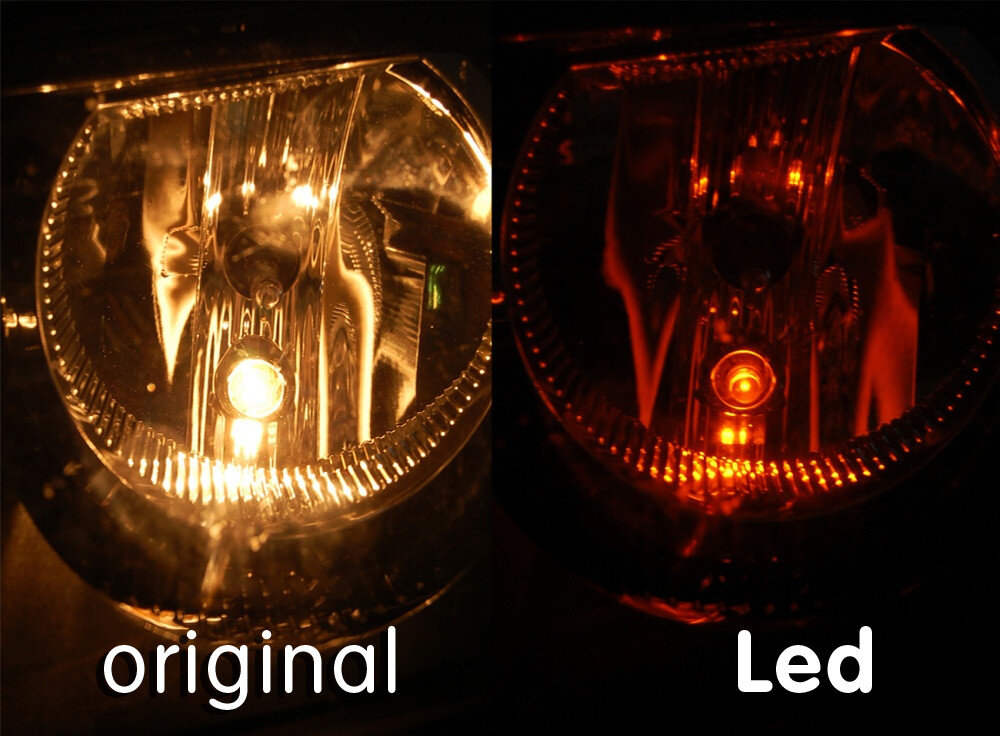 Ampoules LED 24V Pour Camions T4W BA9s Jaune/Orange