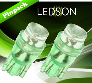 Lampes LED Camions 24V Vert W5W W21X95d 3W 024W