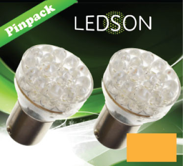 Éclairage LED Camions 24V Feu de Signalisation Orange P21W BA15s 20W 320 Degrés
