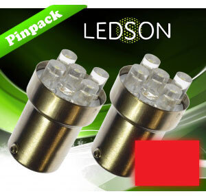 Ampoules LED 24V Pour Camions Douille BA15s 5 Diodes Par Paire Fournies