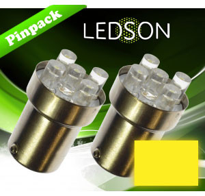 Ampoules LED 24V Pour Camions Douille BA15s 5 Diodes Par Paire Fournies