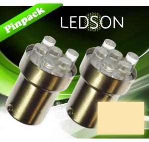 Ampoules LED 24V Pour Camions Douille BA15s 5 Diodes Par Paire Fournies