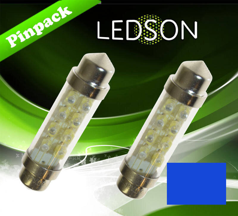 Ledson Ampoule Navette 8 LEDs 42mm 24V Bleue