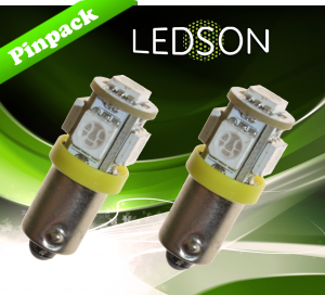 Lampe LED 24V pour camions avec 5 diodes SMD haute puissance couleur jaune/orange