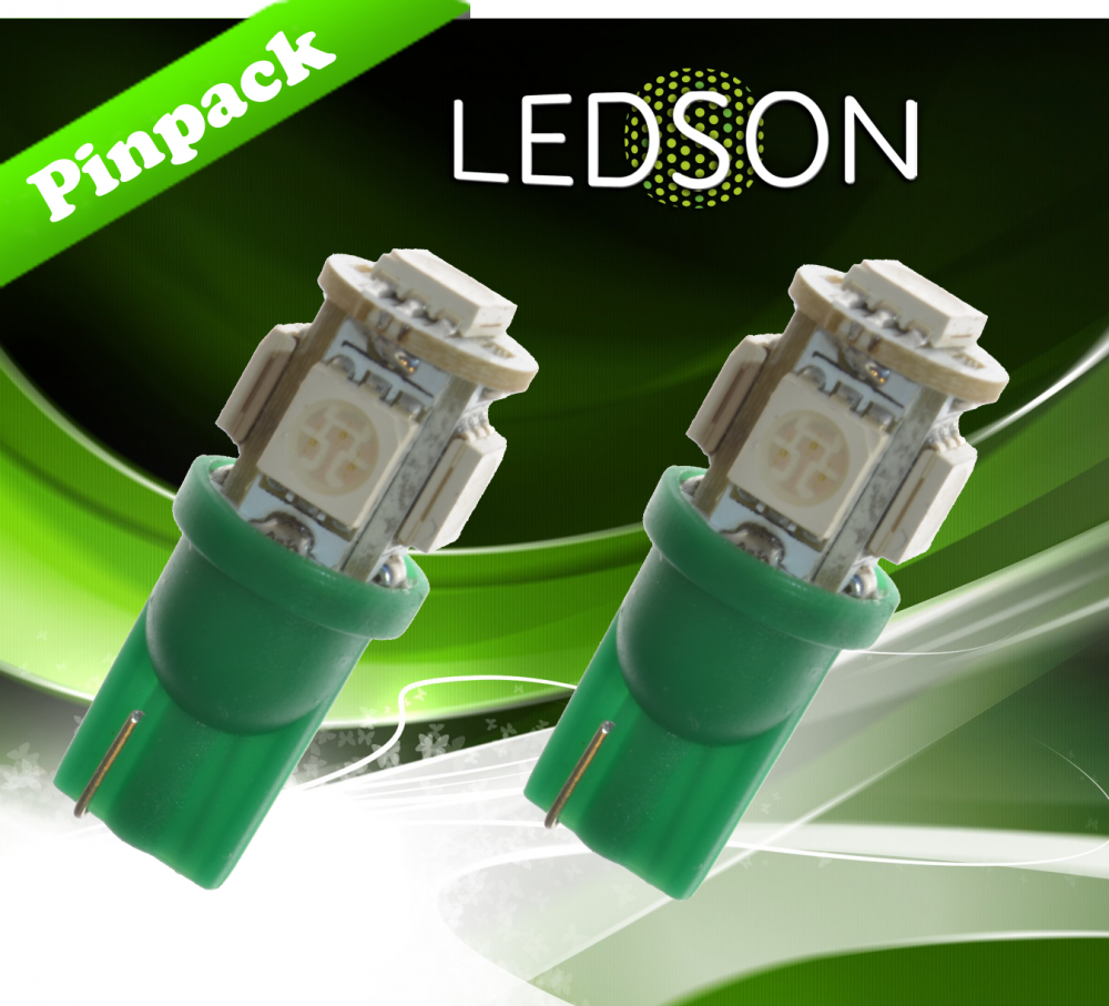 Lampes LED Camions 24V W5W W21X95d 5050 SMD Vert