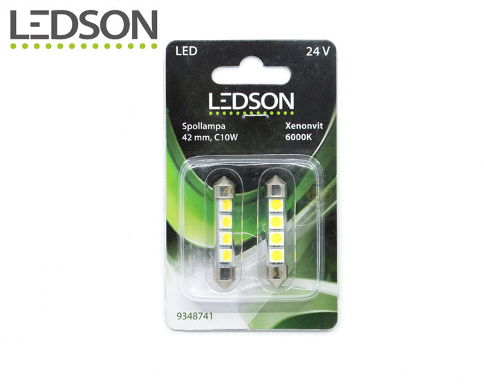 Ledson Lampe C10W 24V 6000K 42 mm Blanc Xénon