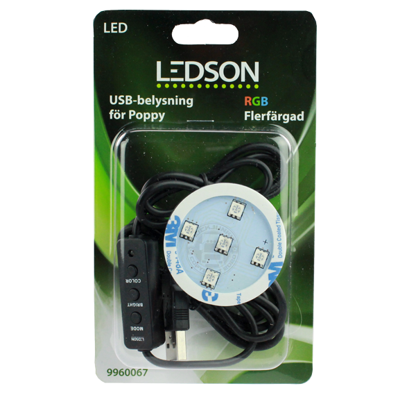 Ledson Poppy Led Profumatore d'Aria Illuminazione RGB 12-24V USB 1.5m