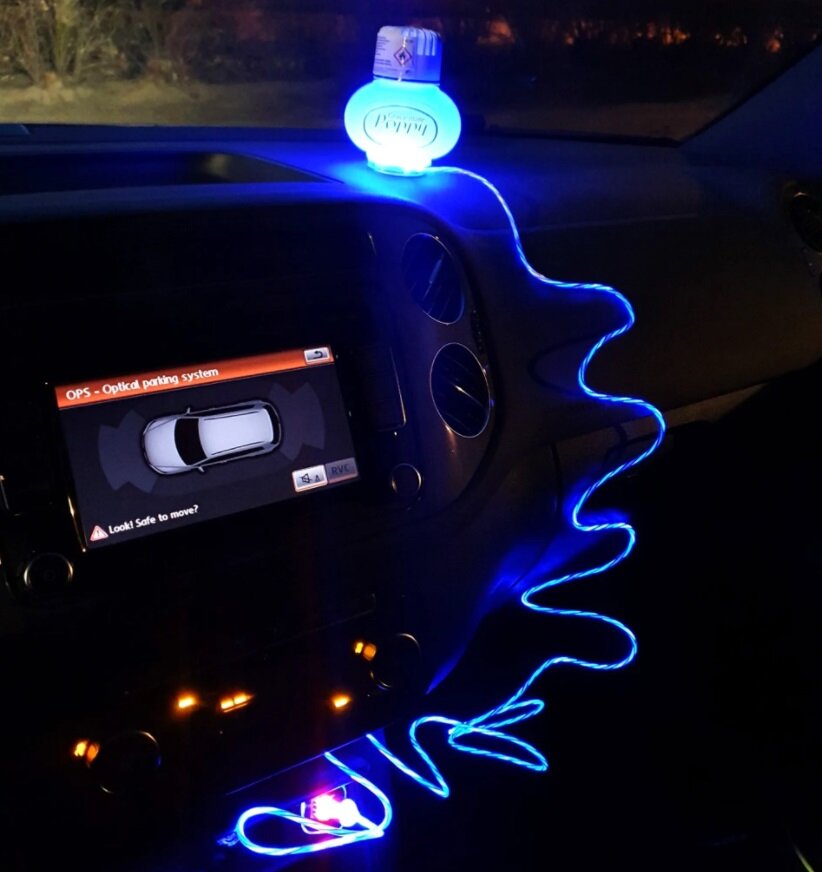 Ledson Poppy LED Bleu 10-40V USB 2m Câble Lumineux Dynamique Garantie 12 Mois