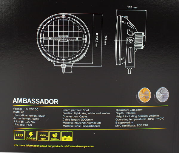 Phare longue portée LED Strands Ambassador